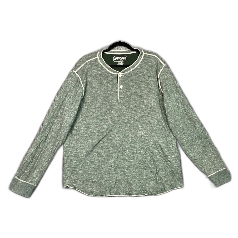 American Eagle Outfitters Super Soft Duofold Henley Thermal Shirt Mens XL Grunge